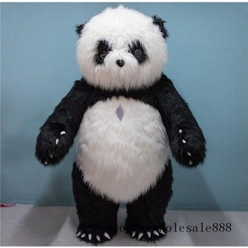 Panda Mascot Costume Cosplay Suit Cute 2m Inflatable Plush Adult Dress Game Outfits Advertising Halloween Gift Chinese Pandas