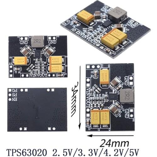 TPS63020 Automatic Buck-boost Step up Down Power Supply Module 2.5V 3.3V 4.2V 5V Lithium Battery Low Ripple Voltage Converter