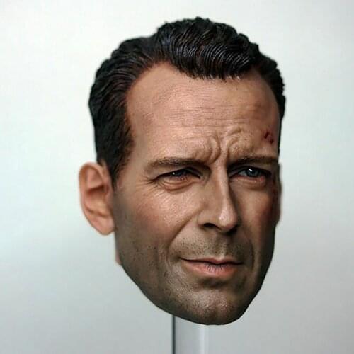 1/6 Bruce Willis Carving Wounded Ver. Male Head Sculpt For 12'' Man Action Figure Body
