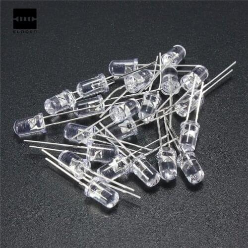 120pcs 5mm White Red Blue Green Yellow Purple LED Light Bulb Emitting Diode Lamp Diodes kits