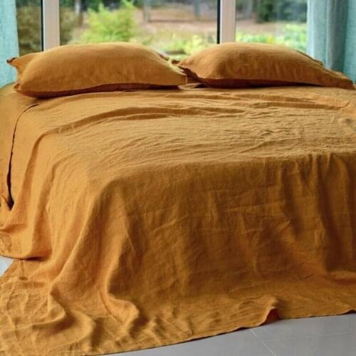 3Pcs Nature Satin Bed Linen Sheet Set 100% Cotton Bed Sheets and Pillowcases Bedspreads For Bed drap de lit coton 180x200