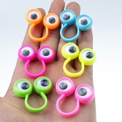 50Pcs Eye Finger Puppets Googly Eyes Rings Eyeball Ring Kit for Kids Party Favor