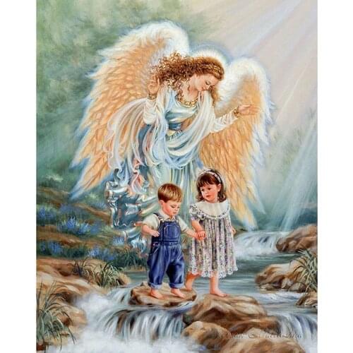 Angels Girls 5D Diamond Painting Full Square Embroidery Oil Painting Full Round Drill Mosaic Religion Home Decor cross stitch