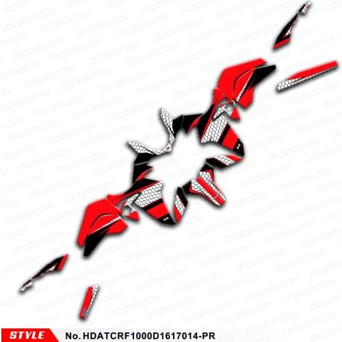 AFTERMARKET Waterproof Stickers Graphics for Africa Twin CRF1000D CRF1000L 2016 2017, Style No. HDATCRF1000D1617014-PR
