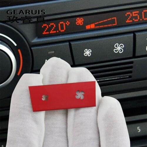 Car Styling For BMW 1 3 Series X1 X3 E87 E84 E90 Wind Air Volume air conditioning Fan buttons switch Covers Stickers and decals