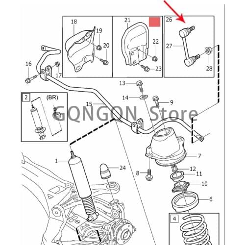 CAR rear stabilizer ball joint S80/XC90 2000-2014vol voxc90 v70 xc xc70 v70 s80 s60 connection rear balance bar ball joint rear