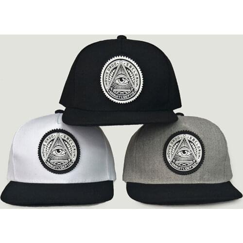 Flat Rim Baseball Cap For Men And Women With Personalized Rubber Round Eye Hip-Hop Hat