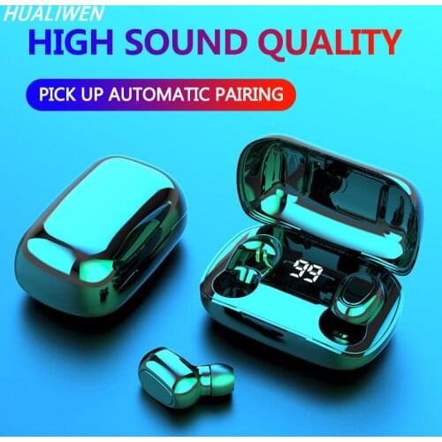 Bluetooth 5.0 Earphones 350mAh Charging Box Wireless Headphone Stereo Sports Waterproof Earbuds Headsets With Microphone