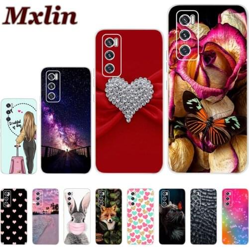 V20 SE Back Cover For Vivo V20 SE Case Soft TPU Silicon Cartoon Flower Phone Cases For VivoV20SE V20SE V 20SE V2022 Capas Fundas