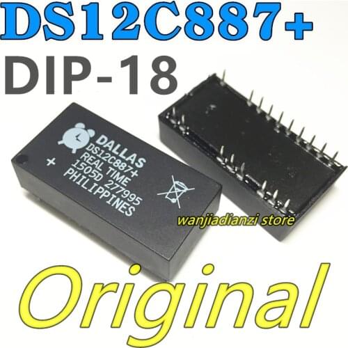 NEW DS12C887+ DS12C887 Clock circuit/clock/timer DIP-18 Import the clock chip, real time clock chip