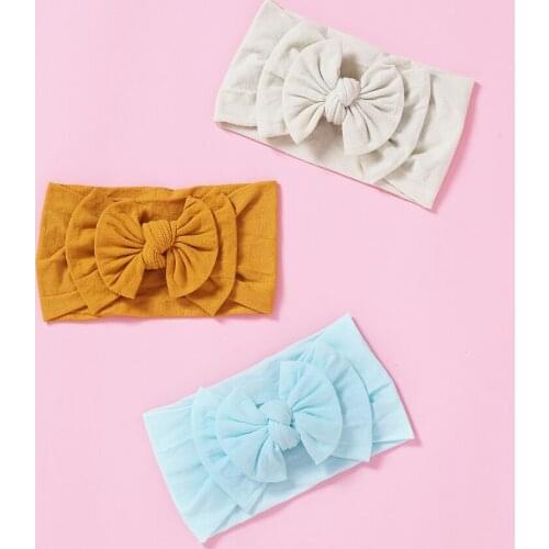 Baby Tie Knot Headband Knitted Cotton Children Girls Hair Band Toddler Turban Headband Summer Style Headwear bandeau