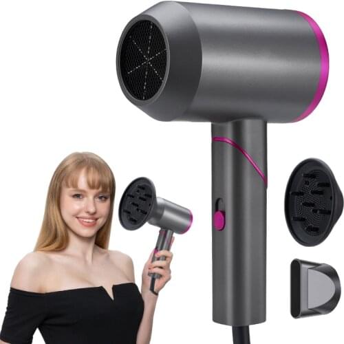 Folding Hair Dryer Negative Lonic Hammer Blower Electric Professional Hot &Cold Wind Hairdryer Temperature Hair Care Blowdryer