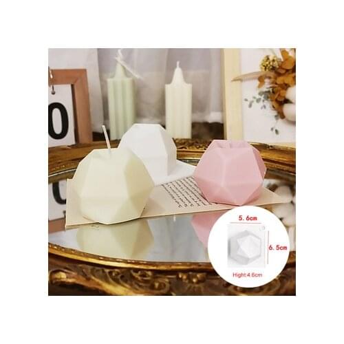 3D Octagon Geometric Candle Mould for Diamond Beehive Aromatherapy Candle Silicone Resin Plaster Mold Candle Making