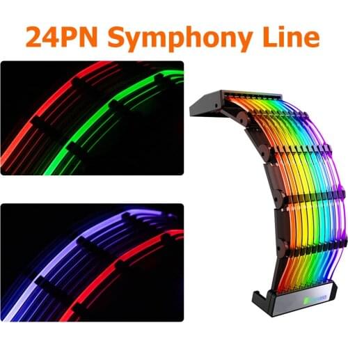 JONSBO DY-1 24 Pin Motherboard ARGB Power Cable Manual Control Rainbow Streamer Lighting 5V ARGB AURA SYNC Cord Wire