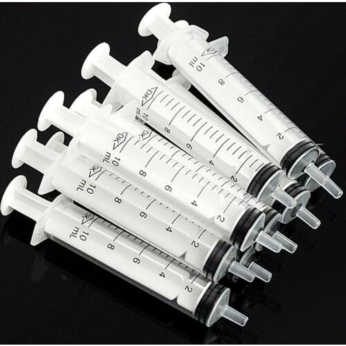 50Pcs 10ml Plastic Syringe Industrial dispensing Syringe Injectors Ink Cartridge Pets dispenser Cubs Measure Nutrient Hydroponic