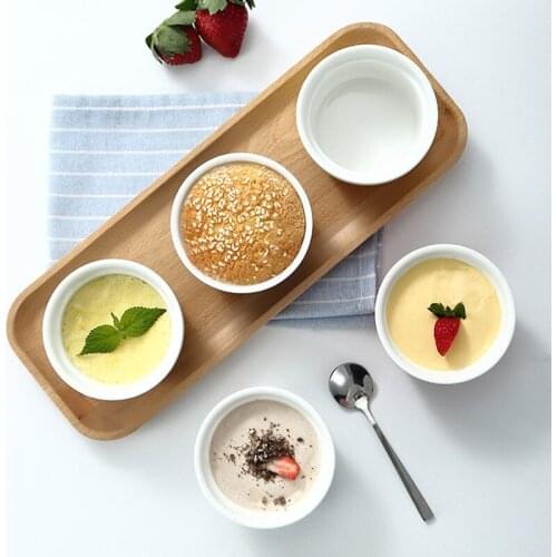 Ceramic Creative Souffle Baking Bowls Mini Baking Mold Solid Color Mold Oven Special Baking Bowl Pudding Tableware