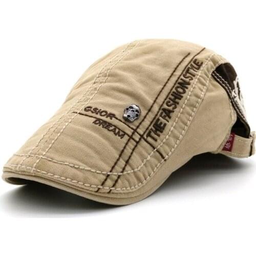 2021 New Summer Outdoor Sports Cotton Berets Caps For Men Casual Peaked Caps Letter Embroidery Berets Hats Casquette Cap