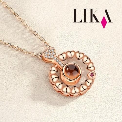 LIKA Wedding Jewelry Gift Necklace Jewelry Brass+Zircon Pendant Necklace Personalized Jewelry Necklace Customization