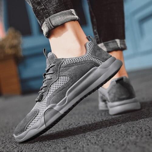 Vulcanized Shoes for Men 2021 Breathable Casual Sport Shoes Mesh Surface Mens Trainer Tenis Masculine Hiking Shoes Sneakers