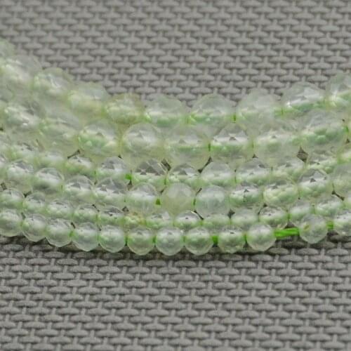 Natural Prehnite Faceted Round Beads 2mm / 3mm / 4mm
