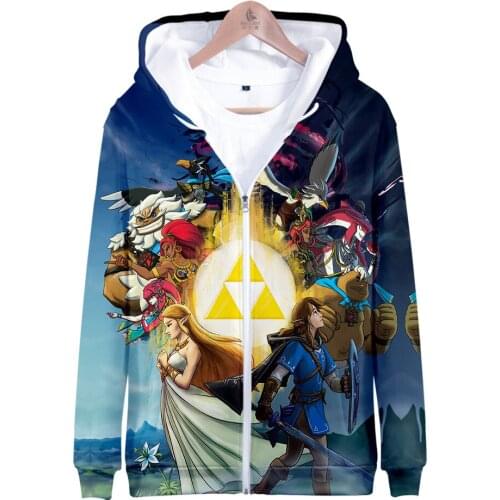 New 3D Print Hyrule Warriors : Age of Calamity zipper Hip hop Sweatshirt Closing Sleeves Coat Hoodies Men/Women Streetwear Tops