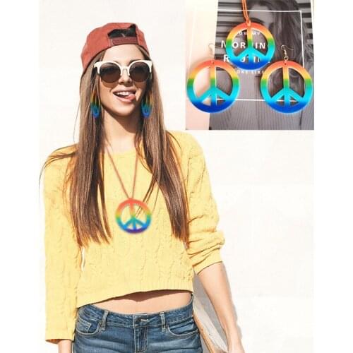 New fashion peace symbol Pendants round cross chain short long Womens silver necklace Jewelry Gift