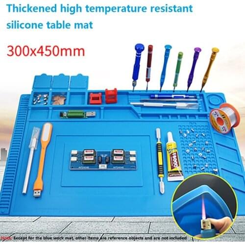 ESD Maintenance Work Mat Heat Insulation Repair Resistant Silicone Pad Silicon Soldering Mat Desk Platform BGA Solder Station