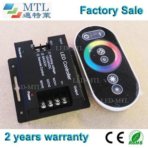 RGB controller touch remote, RF touch LED controller, 12-24V / 18A, 5 pcs/lot, for 3528/5050 RGB LED strip, factory wholesale