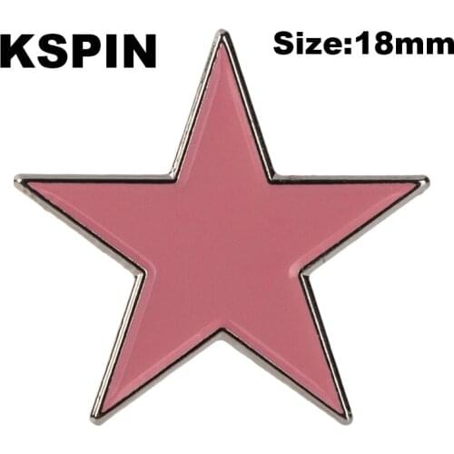 Pink Star Lapel Pin Badge Enamel Pin badge brooch Lapel pin Jeans shirt Cool Jewelry Gift XY0162-7