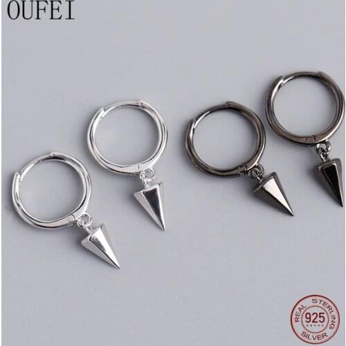 Punk Drop Earring For Men And Women 925 Sterling Silver Korea Lovers Earrings Geometric Fashion Simple Small Earring Jewelry