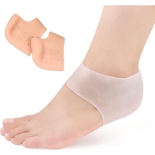 USHINE Silicone Insole Socks Foot Care Protector Cracked Moisturizing Back Heel Skin Orthopedic Insoles Woman Man
