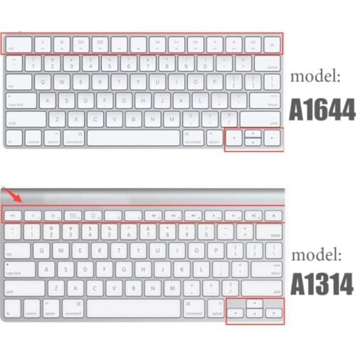 Silicone Keyboard cover Protector Skin US EU Version For Apple Bluetooth Wireless keybord MLA22LL A1644 A1314 IMAC Desktop PC