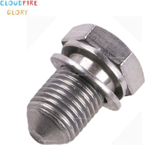 CloudFireGlory N90813202 Engine Oil Drain Plug With Seal For Audi A3 A4/S4 2002-2012 For VW Beetle 2003-2013 Jetta 2011-2013