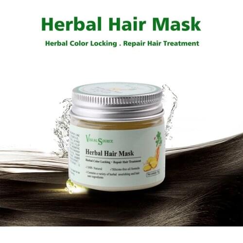 Herbal Hair Mask Moisturizes Repair Hair Ginger Ginseng Polygonum Multiflorum Angelica Sinensis Hair Care 50g