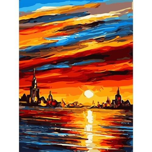 Landscape Printed 11CT Cross-Stitch Patterns Embroidery DMC Threads Craft Needlework Sewing Knitting Stamped Home Promotions