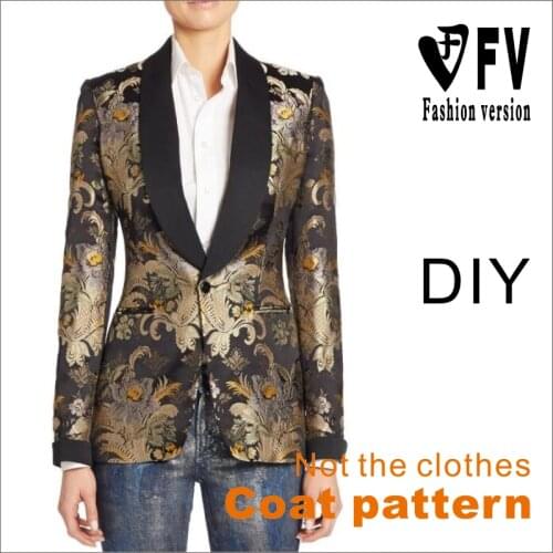 Female Slim Short Jacket Pattern Long Sleeve Suit Lapel 1:1 Cutting Drawing Clothes Drawing BWT-56