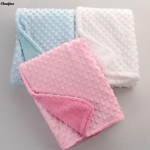 Berber Fleece Winter Warm Soft Newborn Baby Blankets Infant Baby Swaddle Muslin Blankets Diapers Bedding Sets Size 150x70cm