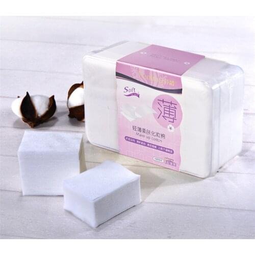 1000 Pieces Makeup Remover Thin Moisturizing Hydropathic Compress Pure Cotton Pads Beauty Tools E399