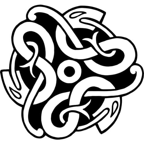 15.3cm*14.3cm Celtic Knot Snake Fashion Interesting Car Sticker Vinyl Decals Black/Silver S6-3096