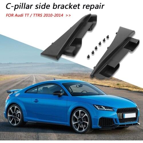 2xABS Car Rear Trunk Parcel Shelf Luggage Cover C-Pillar Side Bracket Repair Kit For Audi TT TTRs 8J Coupe 2006-2014 8J8 898 283
