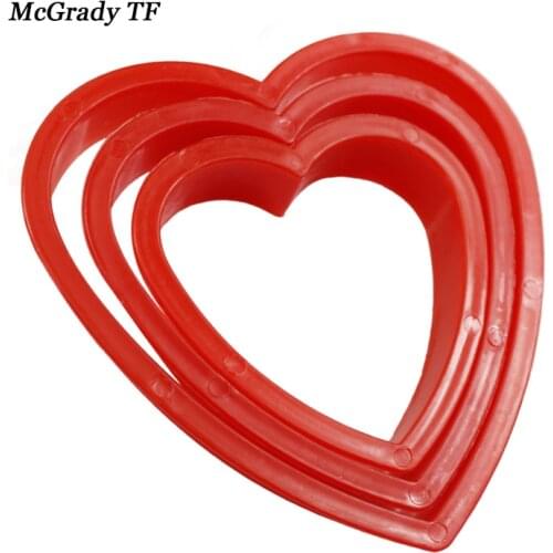 3Pcs/Set Christmas Love Heart Shape Cookie Tools Cake Decorating Tools Baking Shapes Cupcake Baking Tools Cake Mold