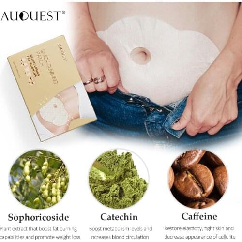 AUQUEST 5pcs Quick Belly Slimming Patch Weight Loss Fat Burner for Lazy People Slimming Stick
