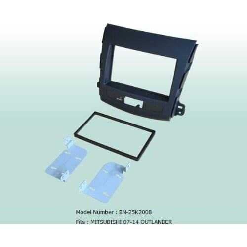 Car Fascias Double Din Audio Panel Frame Dash Kit For Mitsubishi Outlander 2007 2008 2009 2010 2011 2012 2013 2014