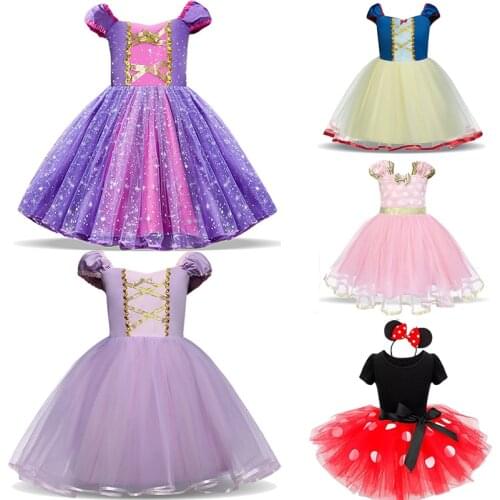 Sequined Princess Costume 1-5 Years Baby Birthday Party Dress for Girls Mini Mosue Cartoon Kids Dresses Girls Clothes