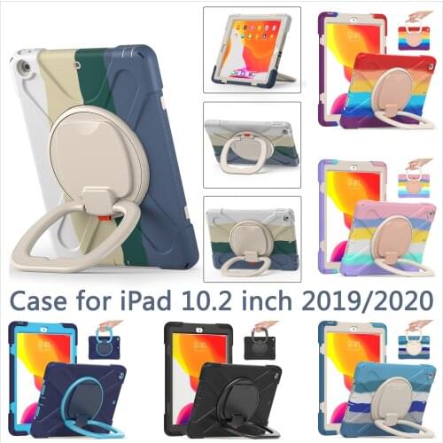 Case for iPad 10.2 inch 2019 2020 A2197 A2270 Rotating portable bracket cover,2021 new anti-fall safety child protective shell