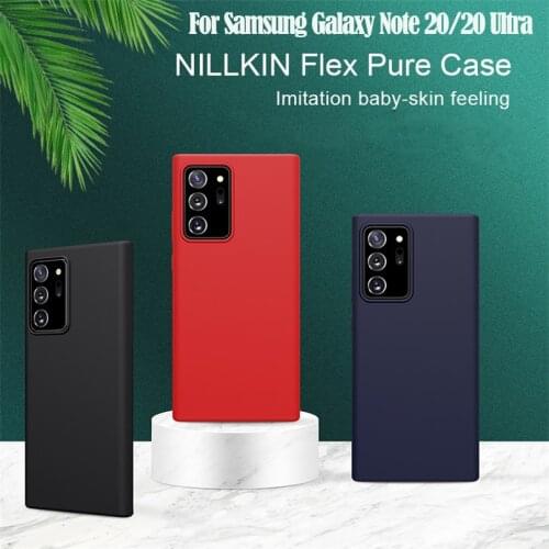 For Samsung Galaxy Note 20 Ultra Case 5G Nillkin Flex Pure Case Microfiber lining Soft Silicone Back Cover For Samsung Note 20
