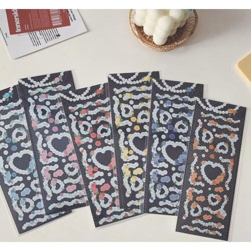 Cute Flower Rose Pearl Laser Decorative Stickers DIY Scrapbooking Card Photo Album Diary Material Happy Plan Stationery Sticker