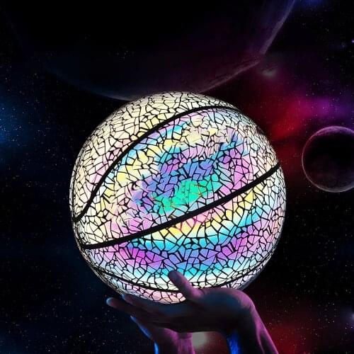 Cool Basketball Team Sports Sports Entertainment Indoor Outdoor Reflective Basketball Ball 7 Personality Fashion Night Equipment