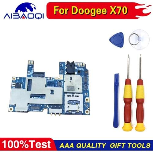 Mainboard 2G+16G ROM Motherboard Flex Cable Board For Doogee X70 Android 8.1 Phone Perfect Replacement Parts Free Tools