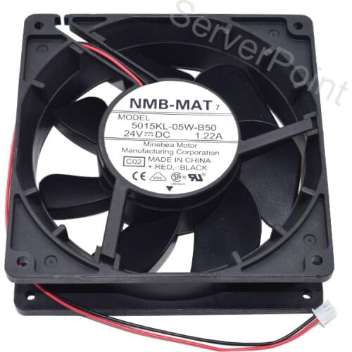 Original for NMB-MAT 5015KL-05W-B50 E00 Server Square Fan DC 24V 1.22A 127x127x38mm 2-wire